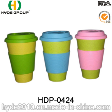 Vário copo de café ambiental da fibra de bambu da cor (HDP-0424)